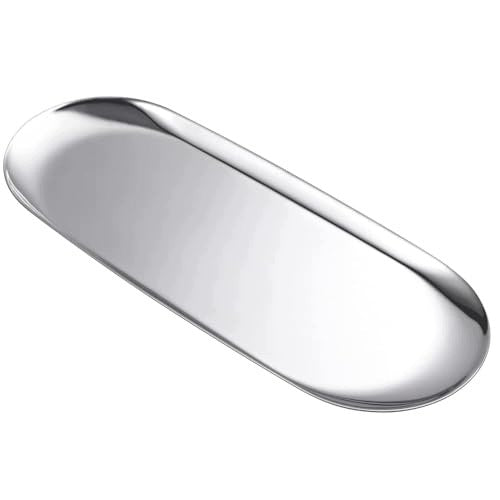 STAINLESS STEEL SILVER DECORATIVE TRAY 30X12 CM FOR SERVING Brand no brand