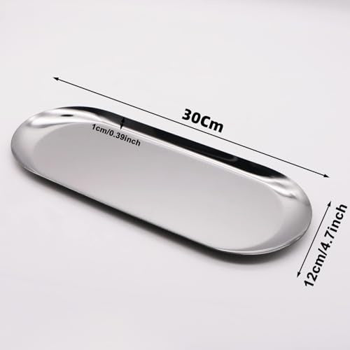 STAINLESS STEEL SILVER DECORATIVE TRAY 30X12 CM FOR SERVING Manufacturer code Nieoznaczona
