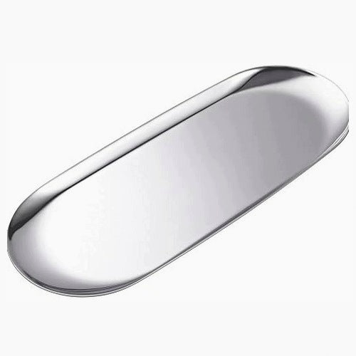 STAINLESS STEEL SILVER DECORATIVE TRAY 30X12 CM FOR SERVING