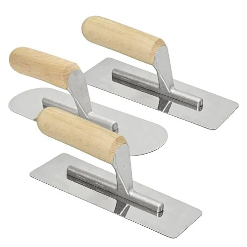 STAINLESS STEEL SMOOTHING TROWEL SET OF 3 FOR PLASTERING Brand no brand