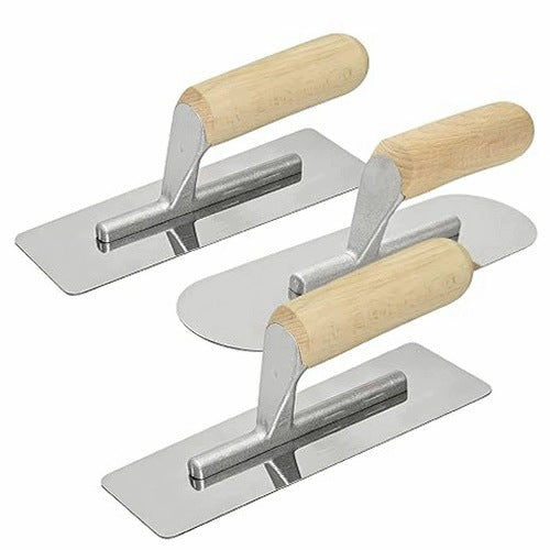 STAINLESS STEEL SMOOTHING TROWEL SET OF 3 FOR PLASTERING
