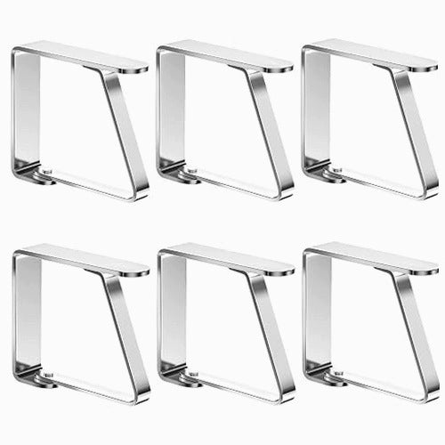 STAINLESS STEEL TABLECLOTH BUCKLES FOR TABLE 6 PIECES STEEL