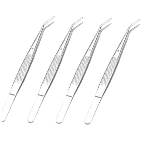 STAINLESS STEEL TWEEZERS CURVED FOR SEWING SET OF 4 PIECES 15 6 CM
