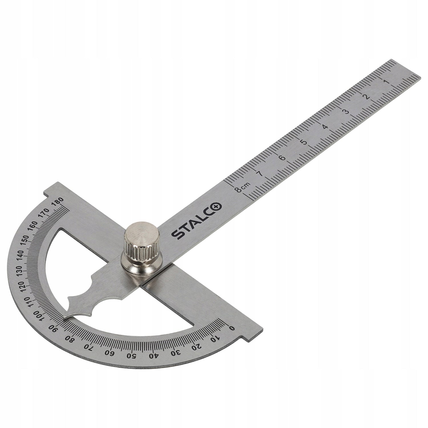 STALCO Rotary protractor 180 degrees 80x120mm S010417417 Material stainless steel