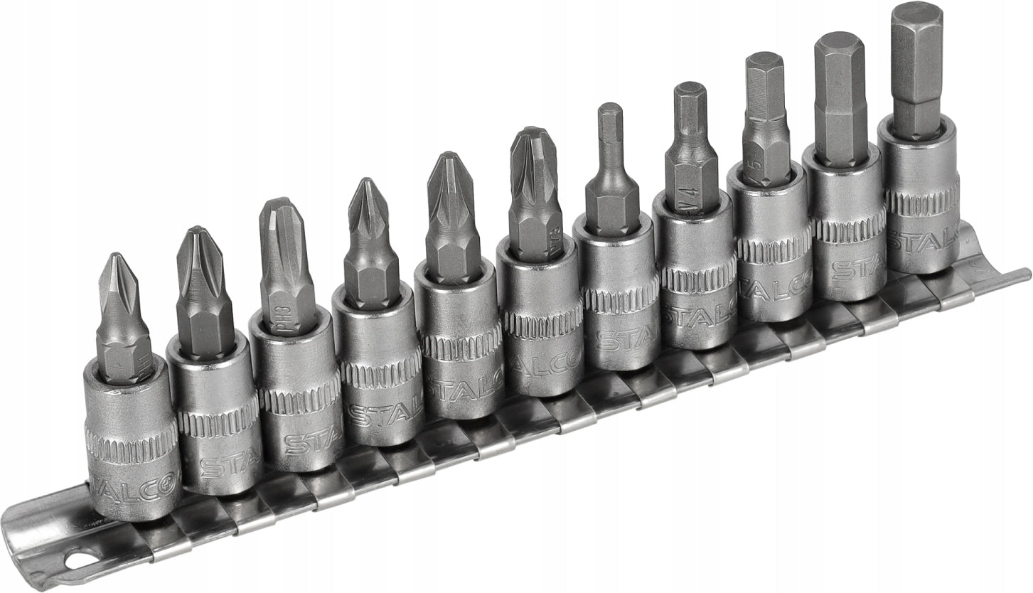 STALCO Set of bits on PH/PZ/HEX caps 1/4 11 elements S-54021 Number of items in the set 11