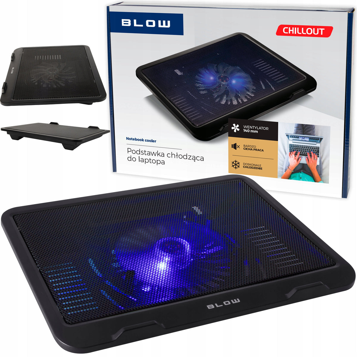 STAND COOLING PAD FOR LAPTOP LED USB STABLE SOLID QUIET