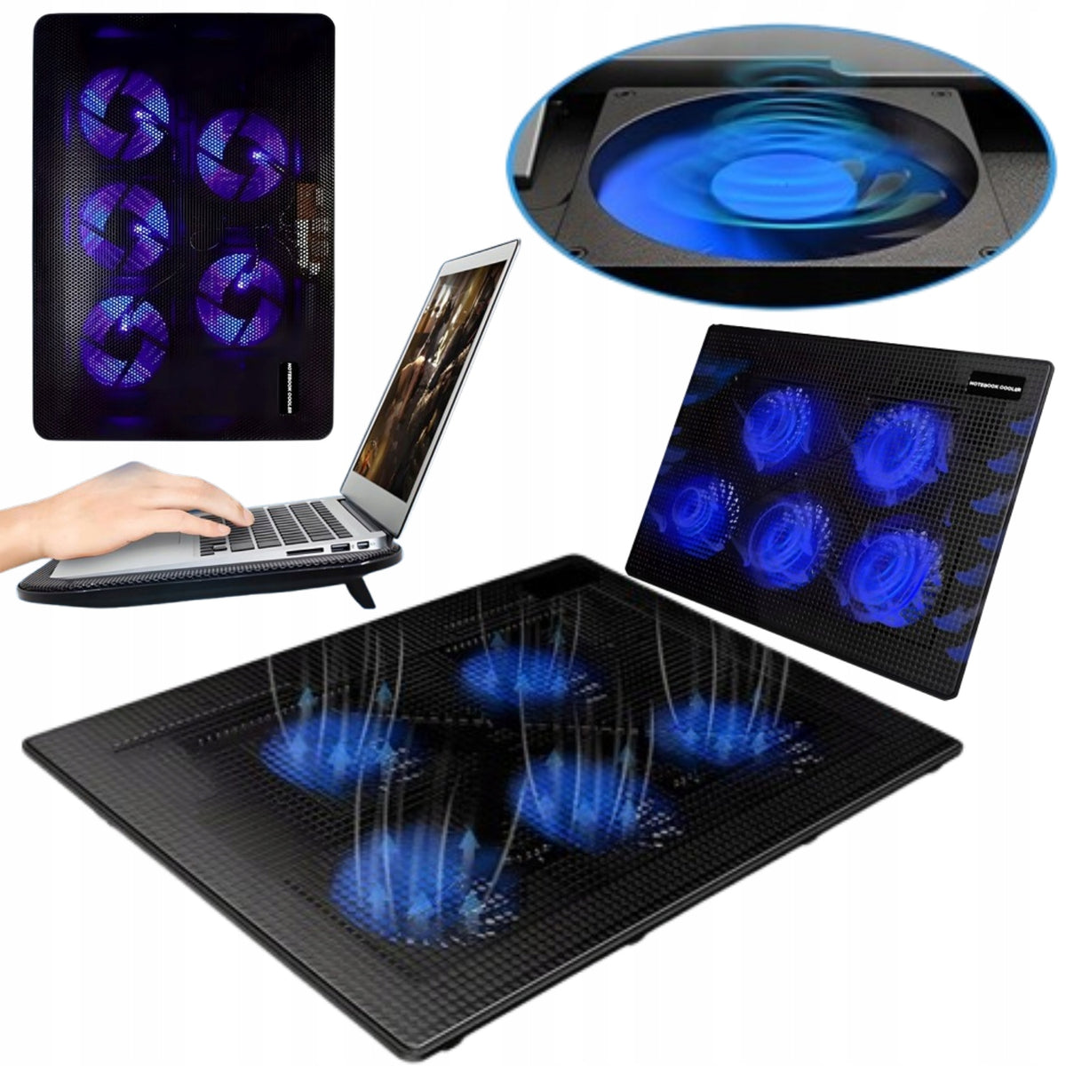 STAND COOLING PAD FOR LAPTOP NOTEBOOK 12-17'' 5 FANS