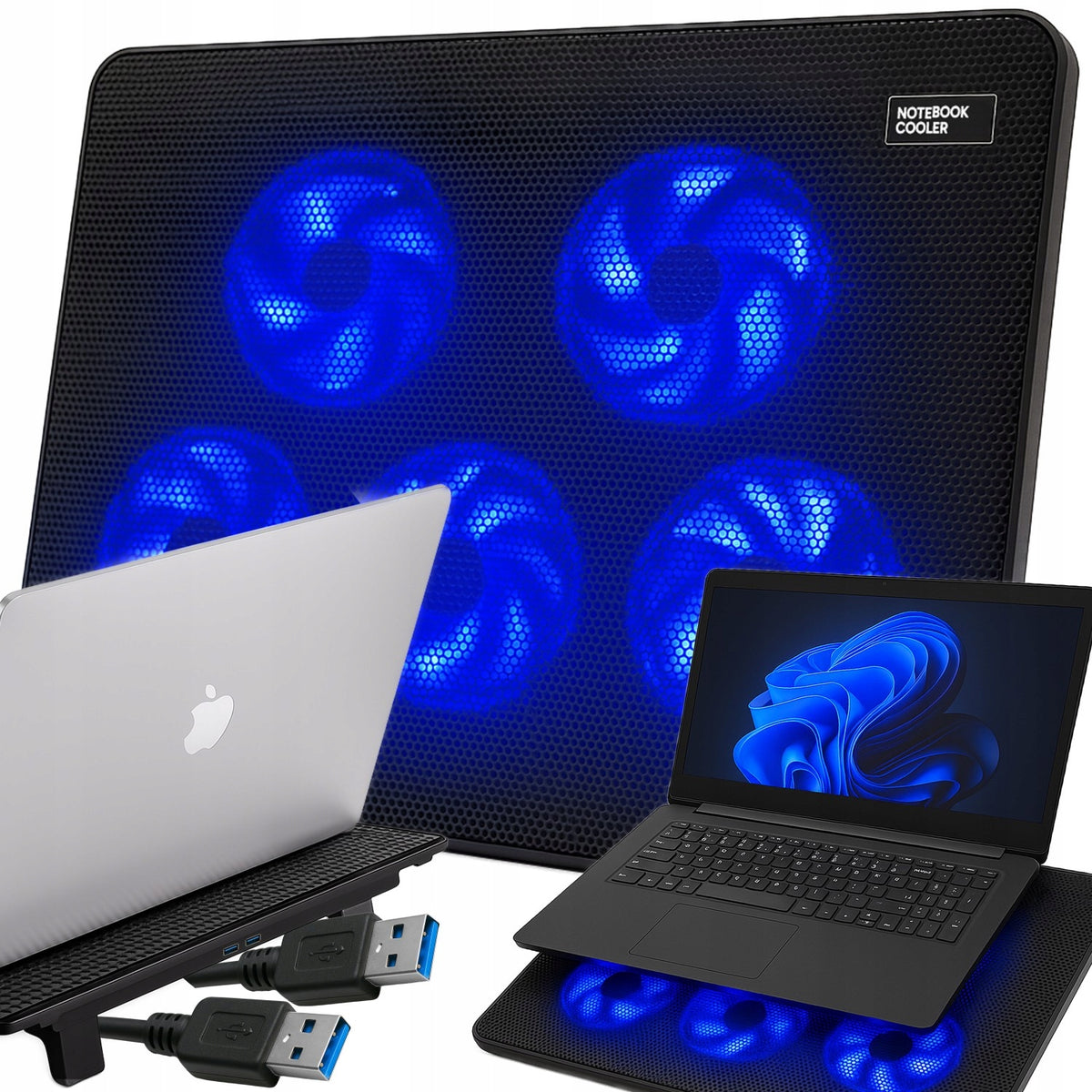 STAND COOLING PAD FOR LAPTOP NOTEBOOK BACKLIGHT 12-17''