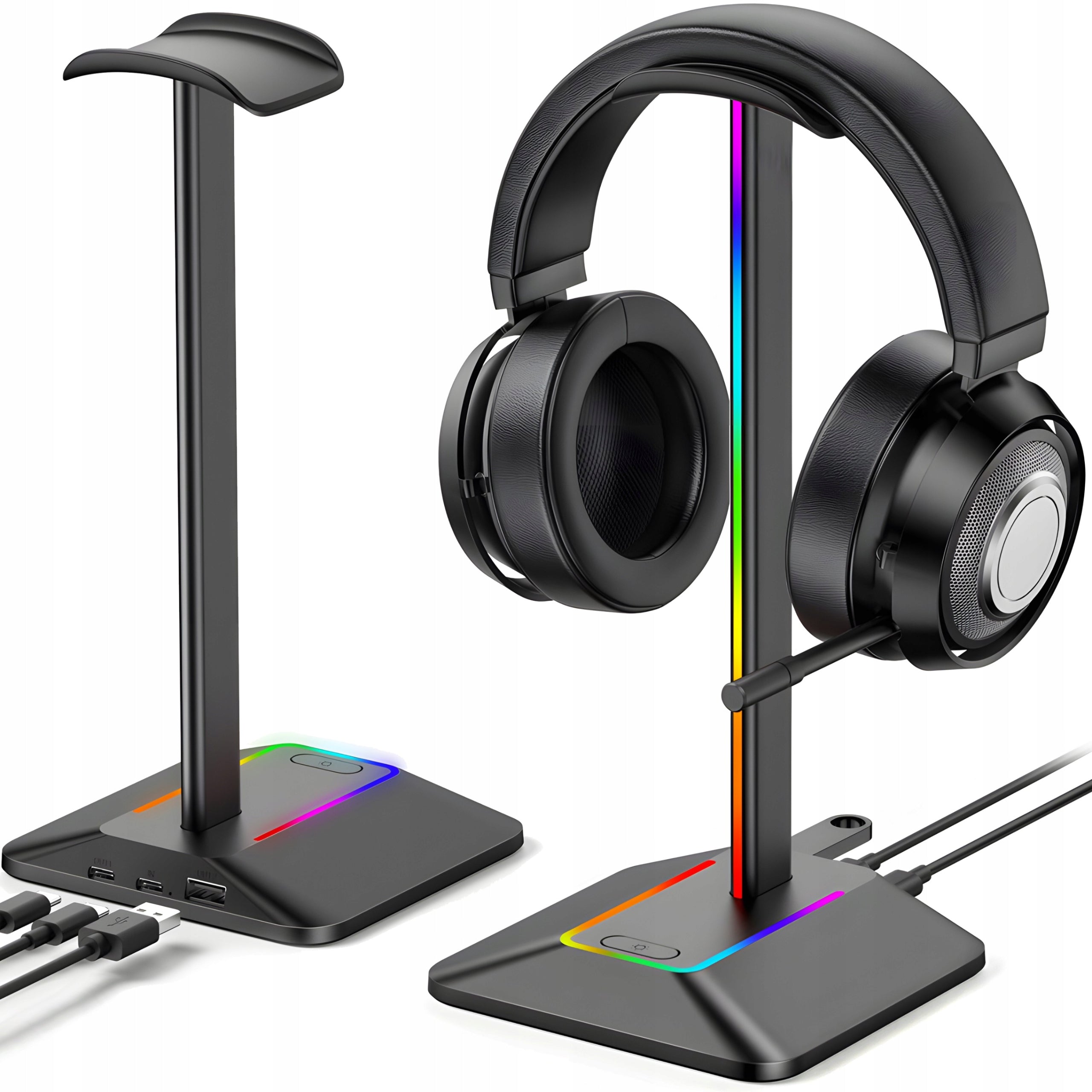 STAND HEADPHONE STAND NEW BEE GAMING BACKLIGHT RGB LED HUB USB Packaging status original