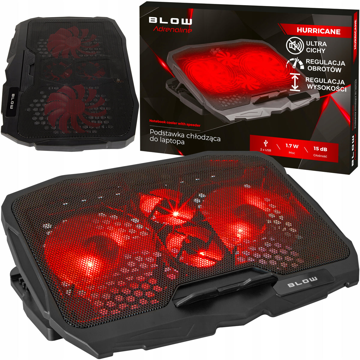 STAND LAPTOP COOLING PAD 12-17" STABLE GAMING LARGE
