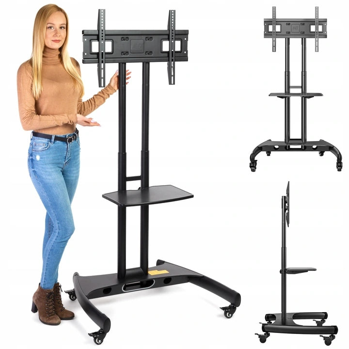 STAND TV TROLLEY MOBILE WHEELS 32-65''
