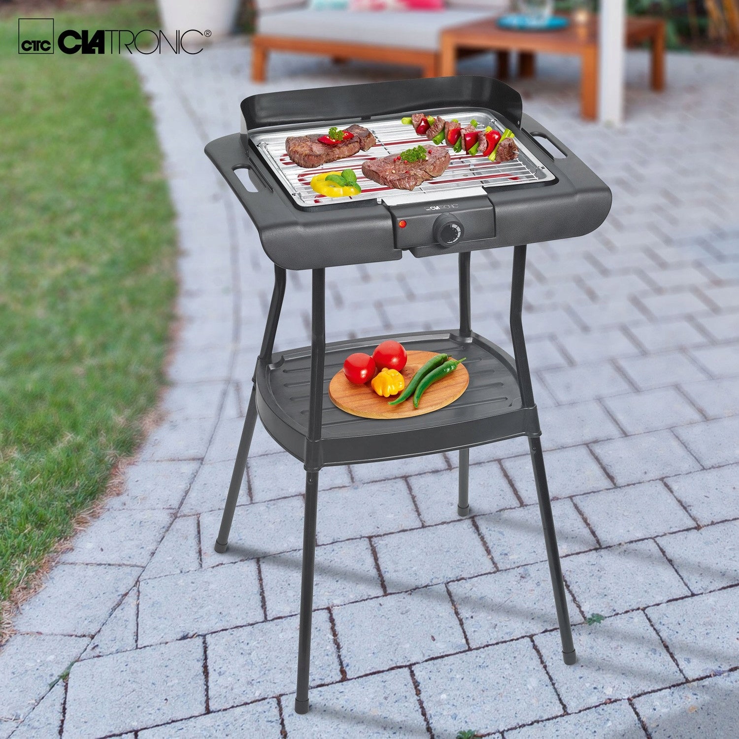 STANDING ELECTRIC GRILL CLATRONIC BQS 3508 Power rating 2000 W