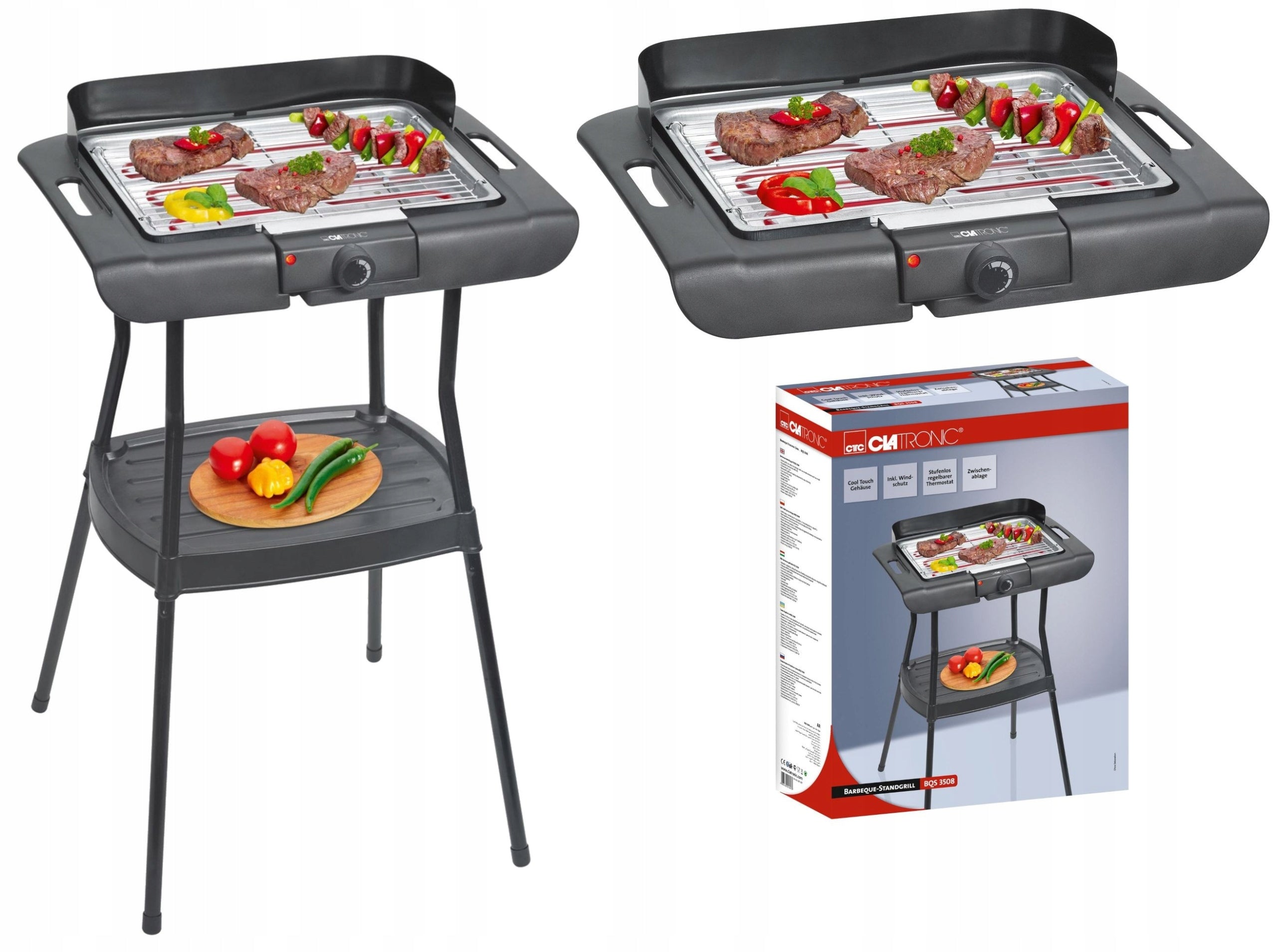 STANDING ELECTRIC GRILL CLATRONIC BQS 3508