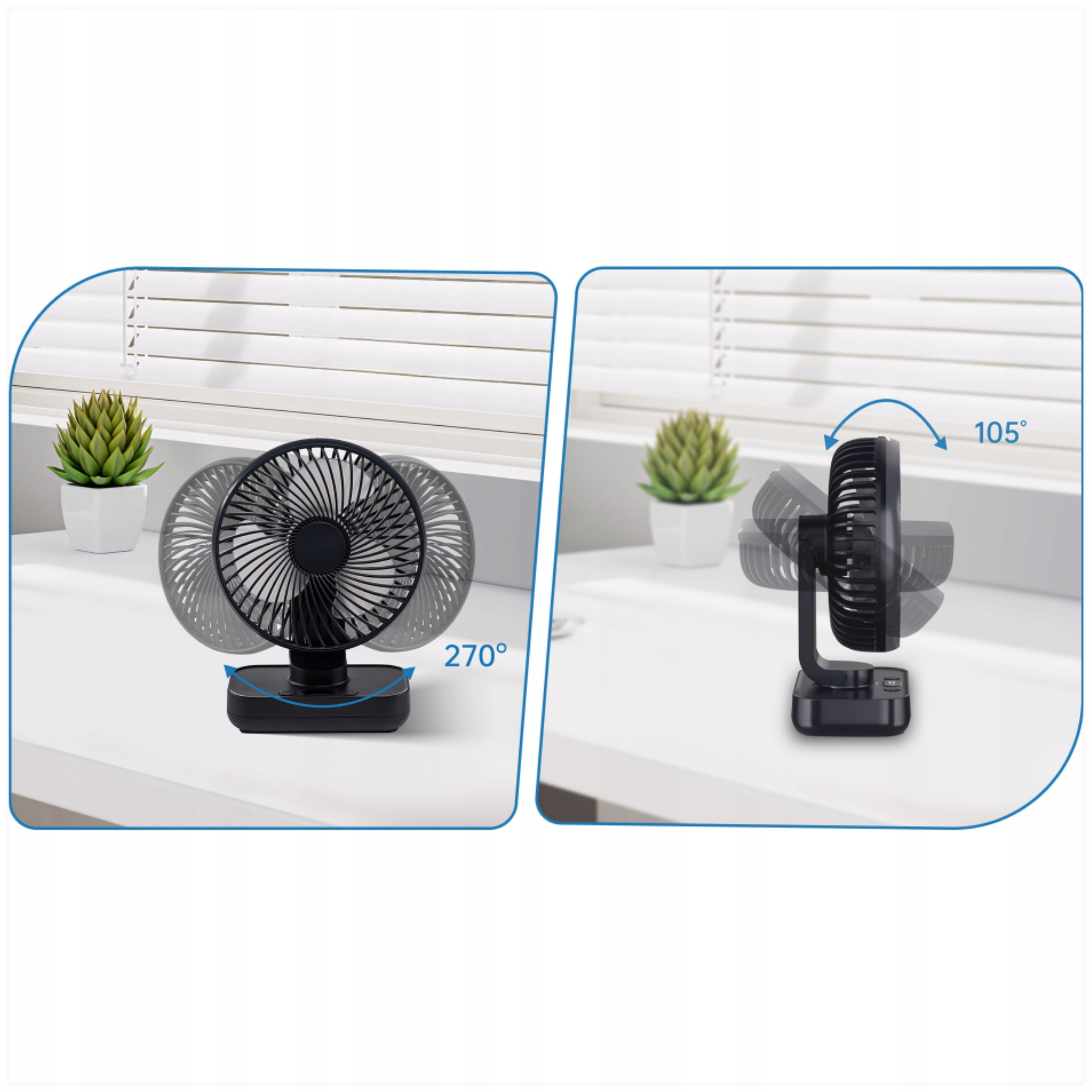 STANDING FAN DESK FAN PORTABLE WIRELESS HOME TO USB Brand Flex