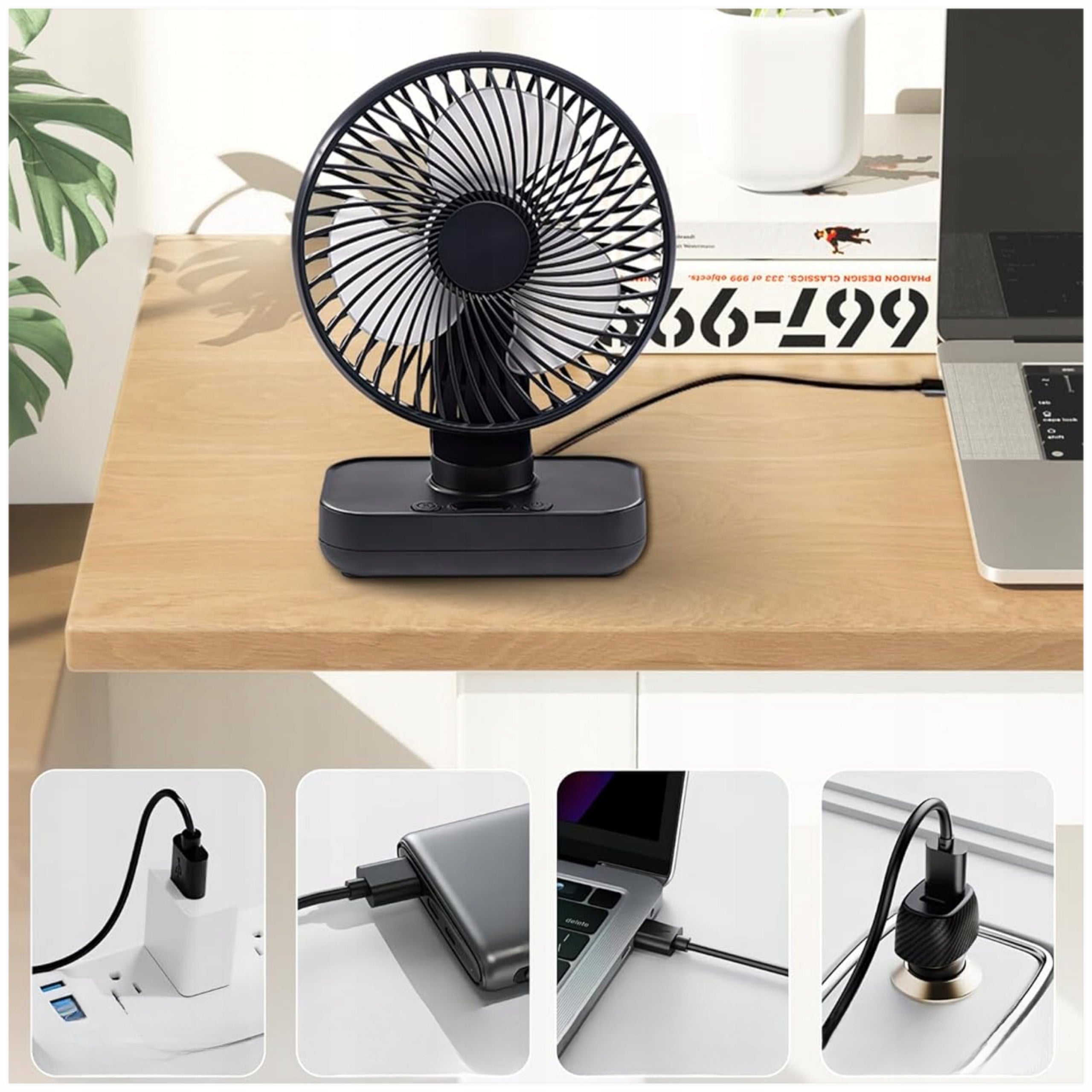 STANDING FAN DESK FAN PORTABLE WIRELESS HOME TO USB Fan type table