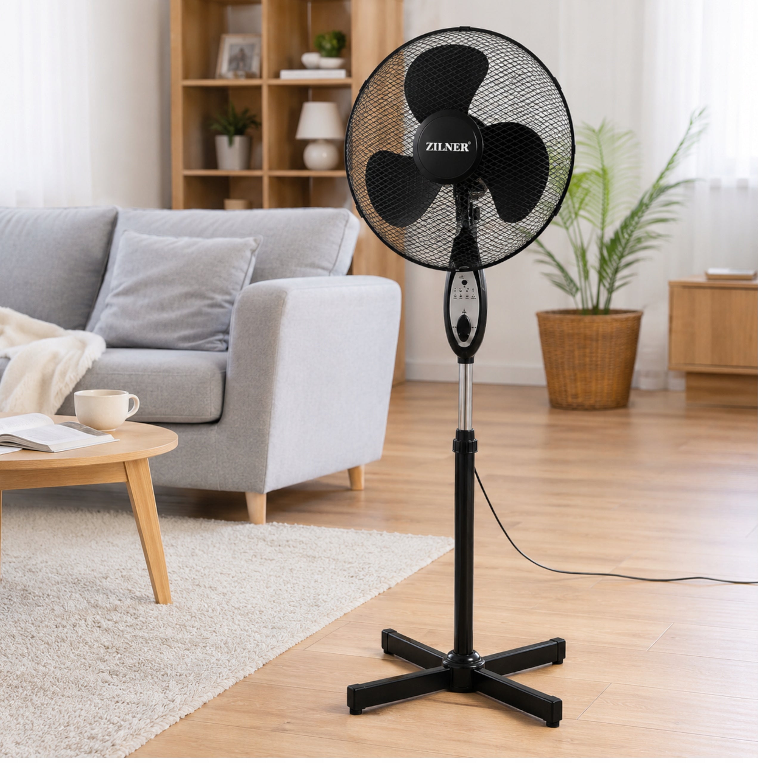 STANDING FAN FLOOR FAN OSCILLATION FOR HOME QUIET POWERFUL Packaging status original