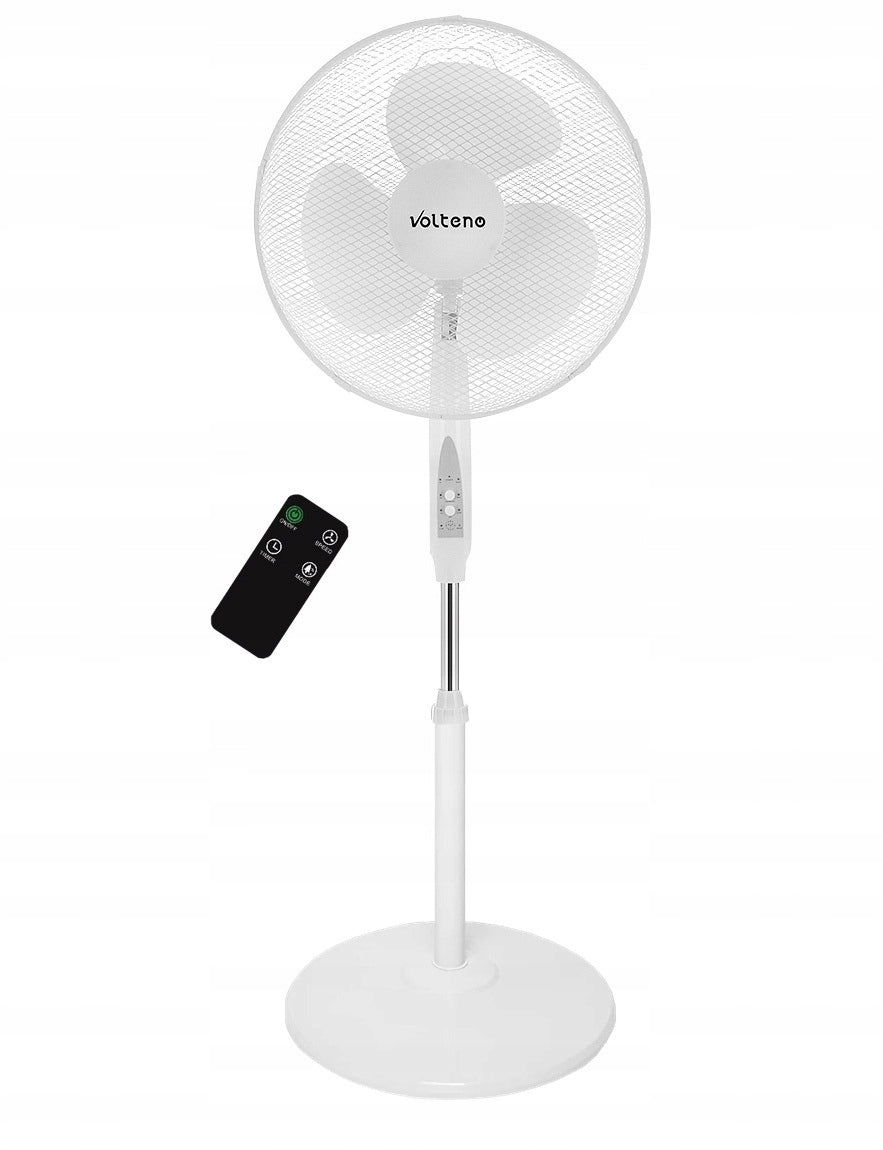 STANDING FAN FLOOR FAN OSCILLATION REMOTE CONTROL BLACK POWERFUL 45W