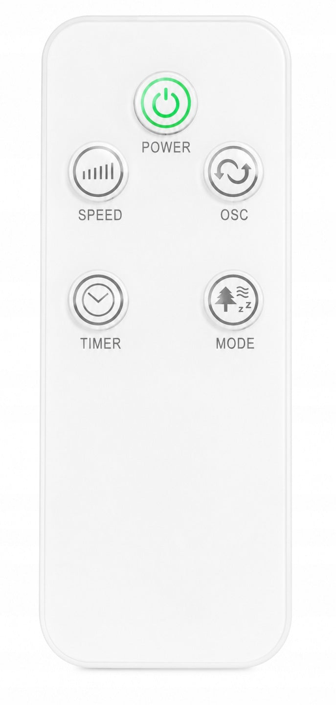 STANDING FAN FLOOR FAN OSCILLATION REMOTE CONTROL VO LCD WHITE STRONG Dominant color white