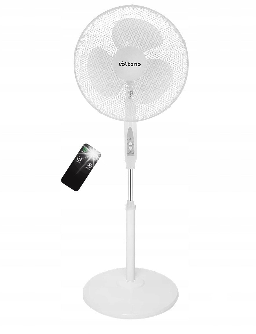STANDING FAN WHITE WITH REMOTE CONTROL VOLTENO 40CM