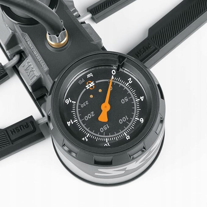 STANDING PUMP SKS GERMANY RACECOMPRESSOR NXT 16 BAR PRESSURE GAUGE Model RENKOMPRESSOR NXT