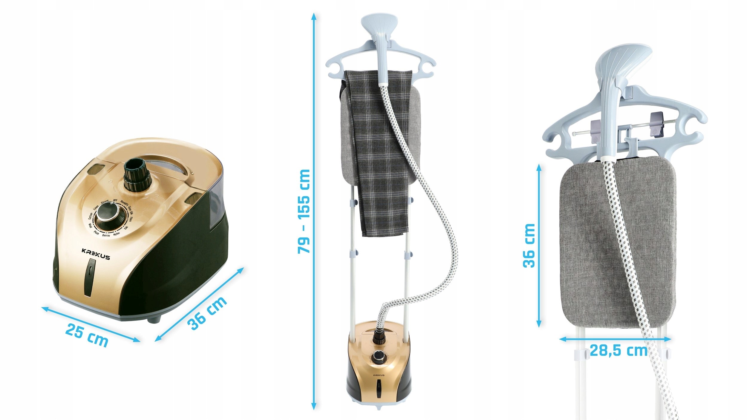 STANDING STEAMER FOR CLOTHES STEAMER IRON STEAMER 35G/MIN 2000ML Certificates of conformity CE