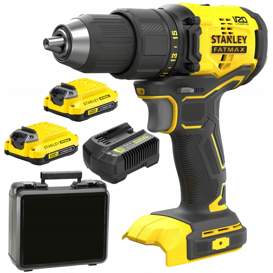 STANLEY DRILL/DRIVER 18V V20 60Nm 2x1,5Ah SFMCD710C2K Manufacturer code SFMCD710C2K