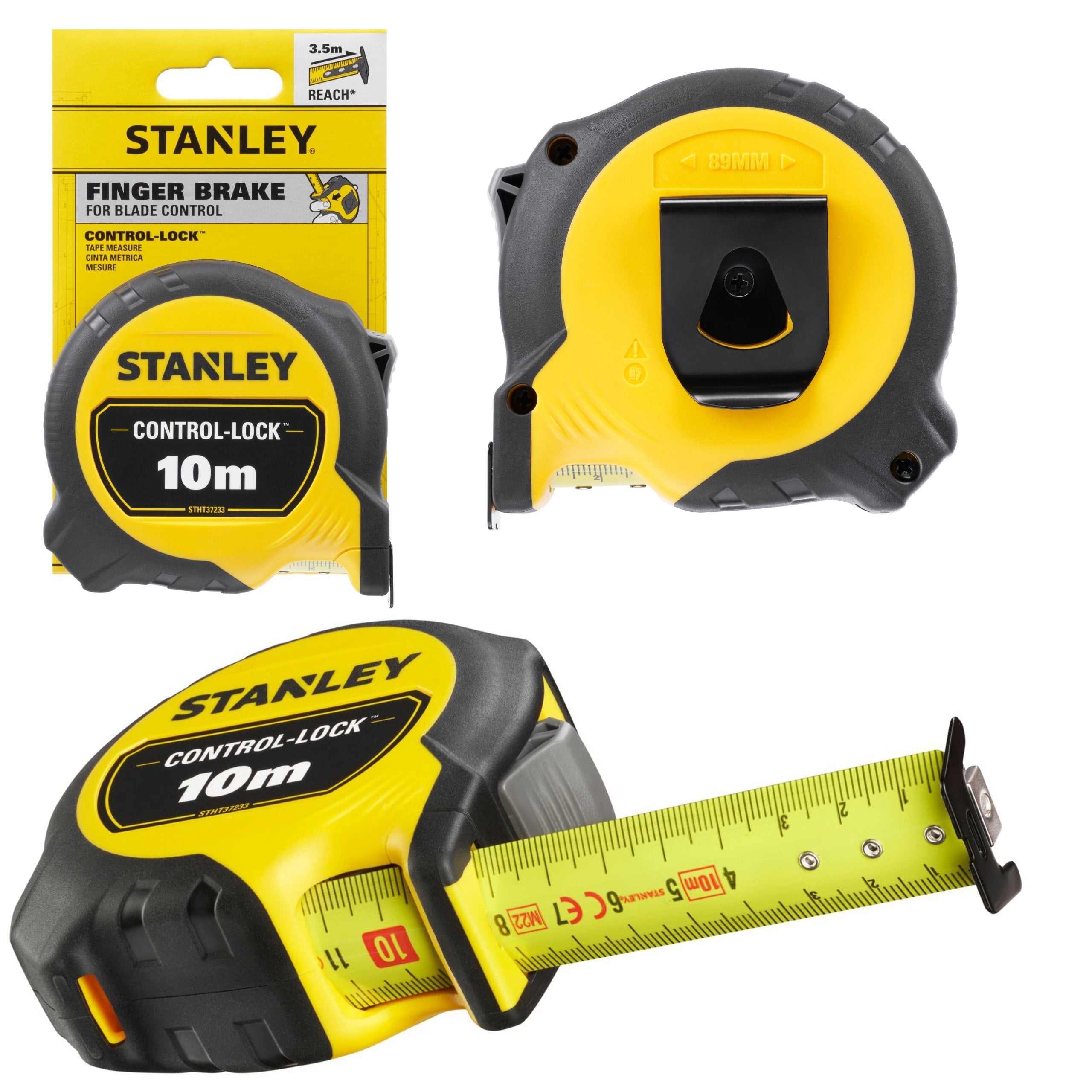 STANLEY ROLLING MEASURE CONTROL-LOCK 10M 25MM STHT37233-0 ROLLING MEASURE