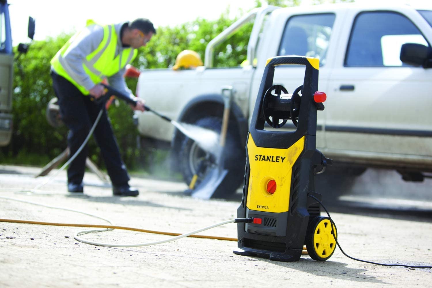 STANLEY SXPW22PE HIGH PRESSURE WASHER 2200W 150BAR 440L/H + PATIO SET Packaging status original