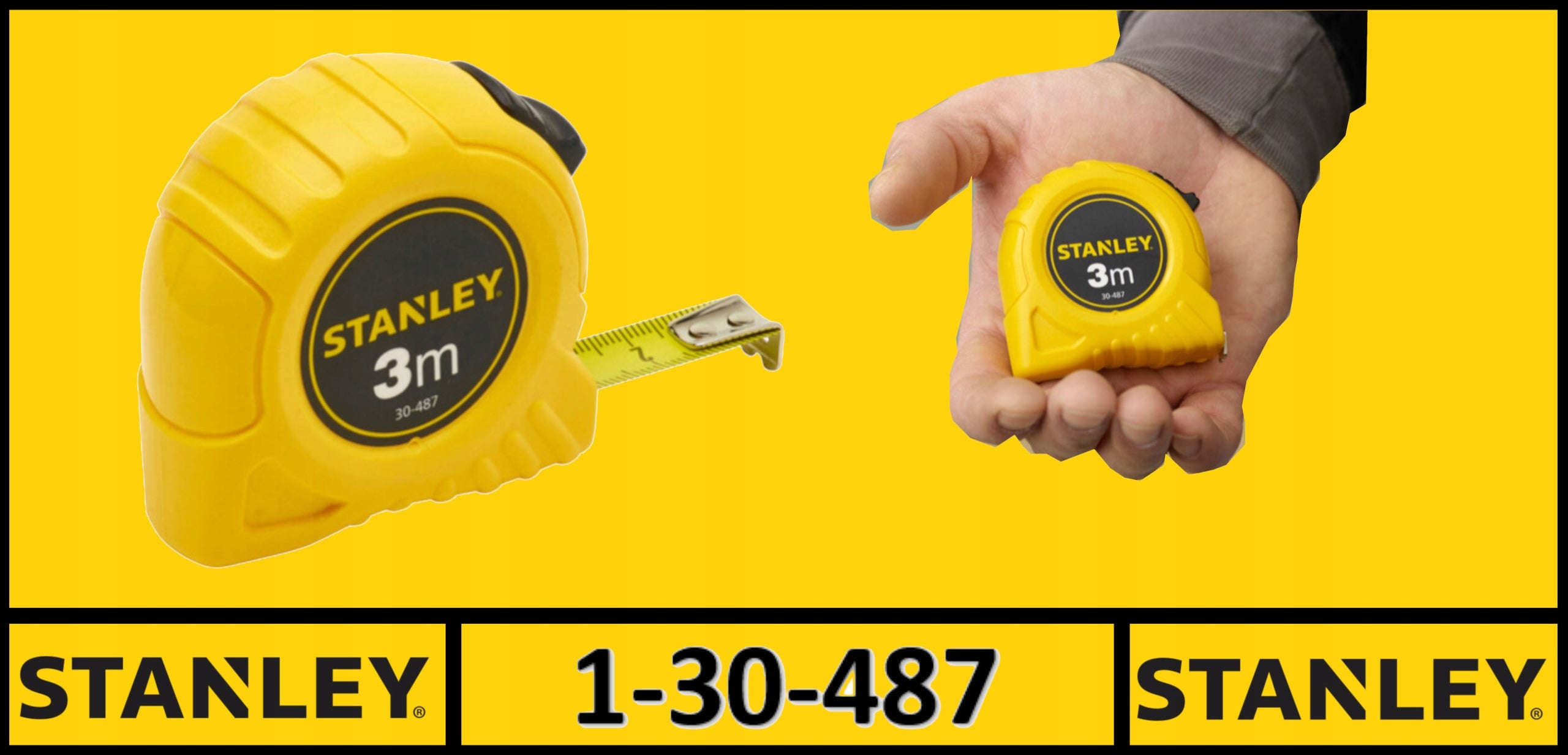 STANLEY YELLOW RETRACTABLE MEASURE 3m 1-30-487 Kind measuring tape