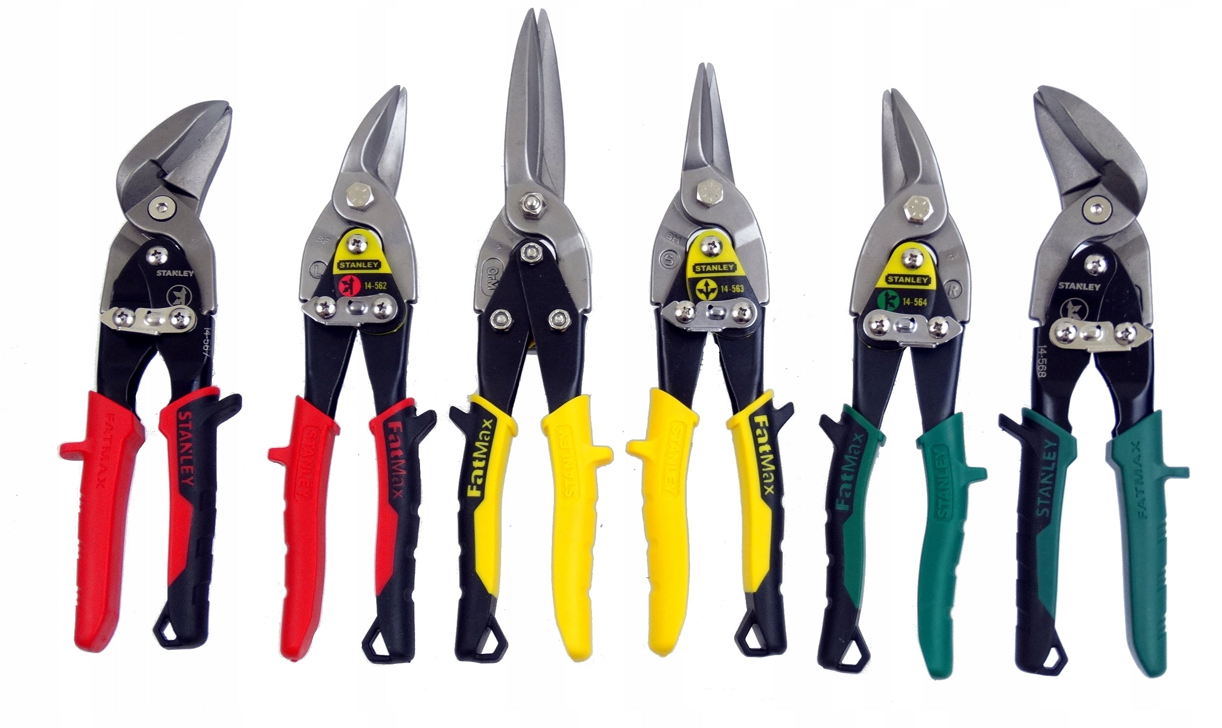 STANLEY sheet metal cutting shears SET OF 6 pieces left right straight