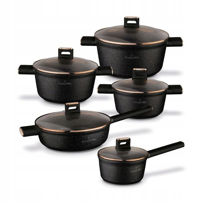 STARKE PRO Set of pots Starlet Black 10 elements
