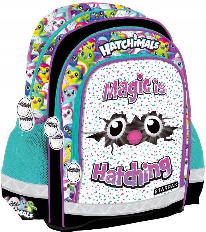 STARPAK Hatchimals Backpack Two-chamber school satchel Durable Reflectors