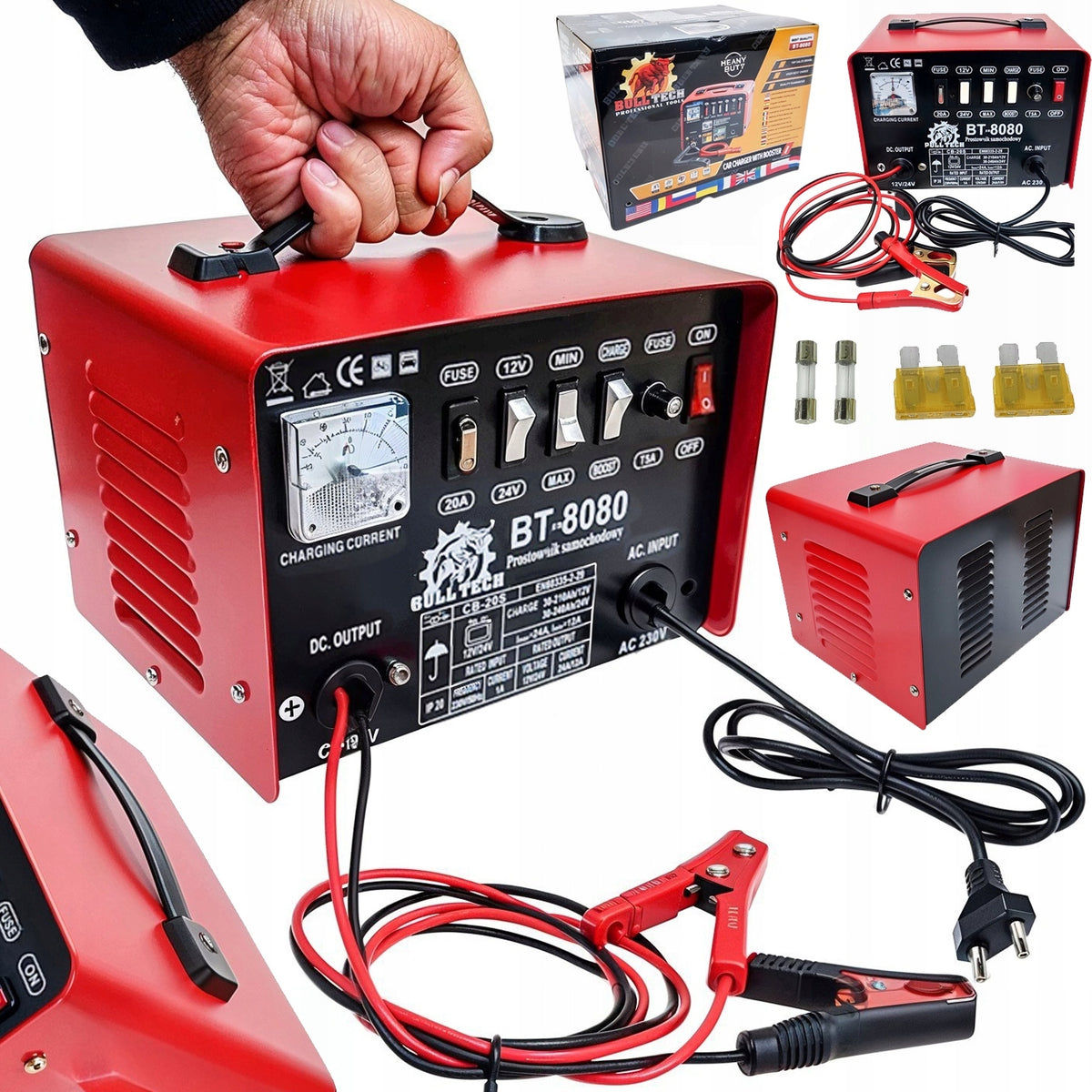 START 12/24V CAR RECTIFIER WITH START FOR CHARGING POWERFUL 24A