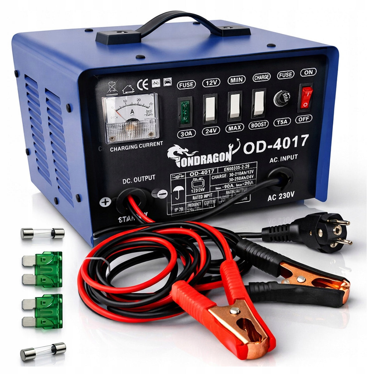 START 12/24V CAR RECTIFIER WITH START FOR CHARGING POWERFUL 90A
