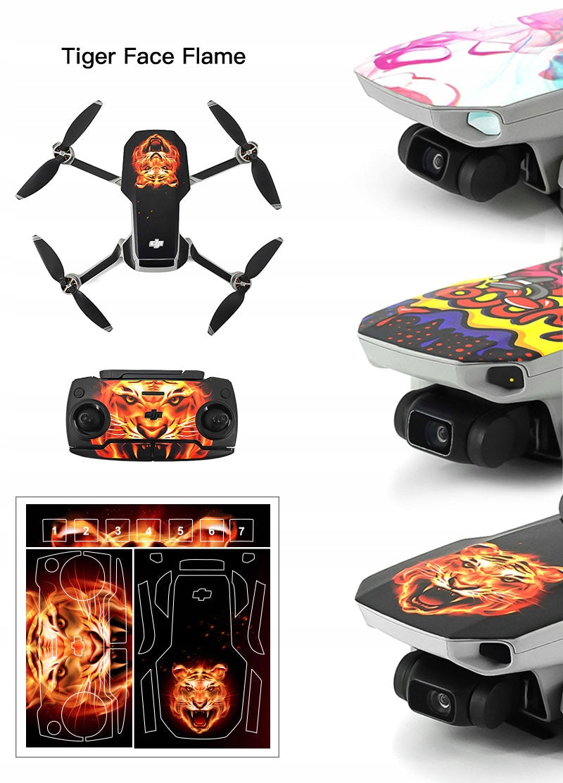 STARTRC sticker set for DJI MAVIC MINI drone - Fire Tiger (1106889) Manufacturer code 1106889