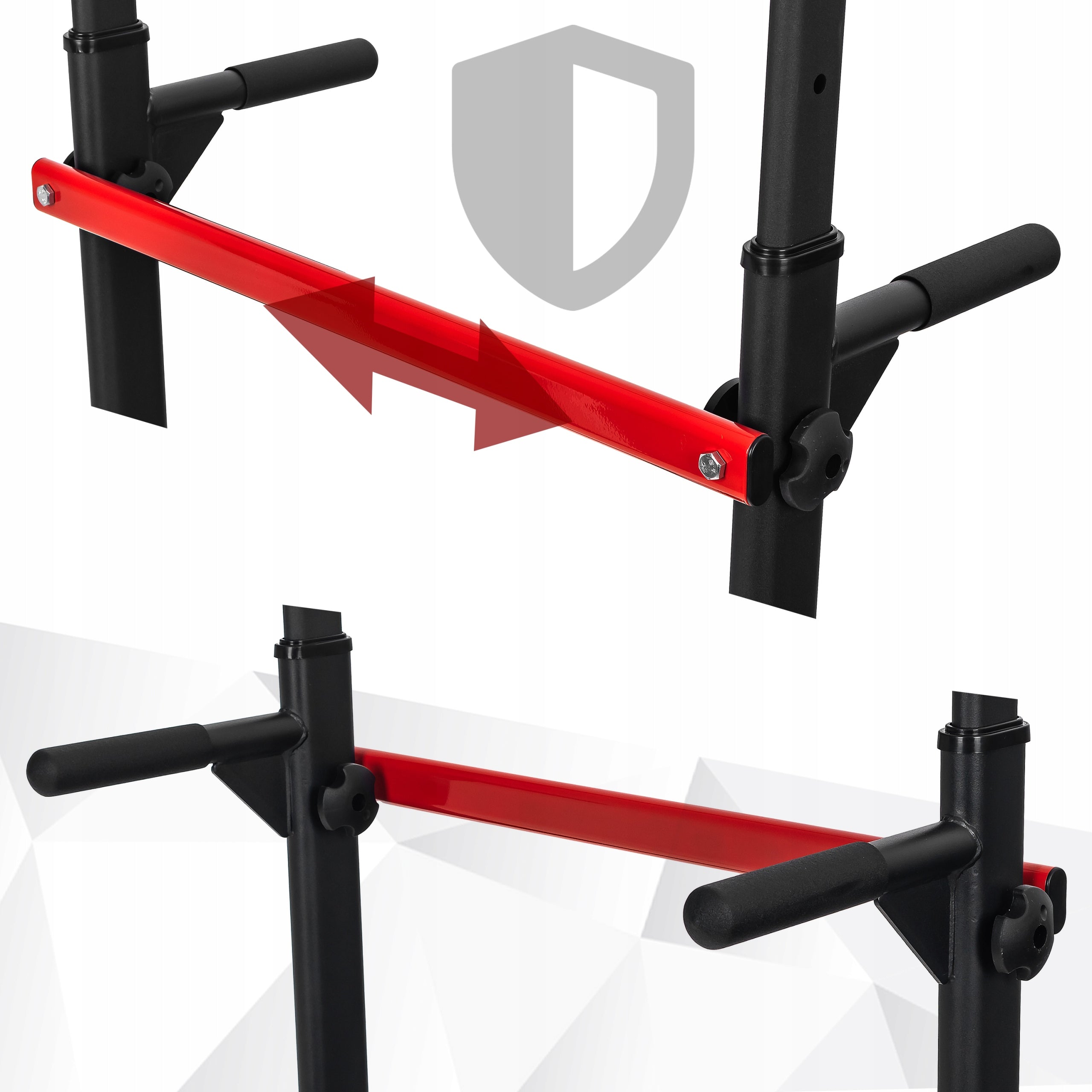 STATIONARY EXERCISE HANDRAILS for dips Pull-up BAR ADJUSTABLE Maximum user weight 150 kg