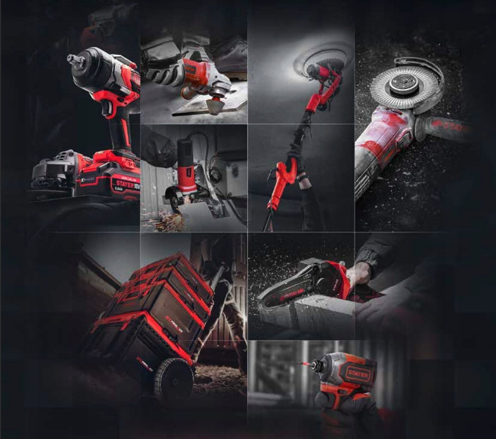 STAYER ANGLE GRINDER 1900W 125MM BRUSHLESS ROTATION ADJUSTMENT BL1901 Manufacturer code 1.3876