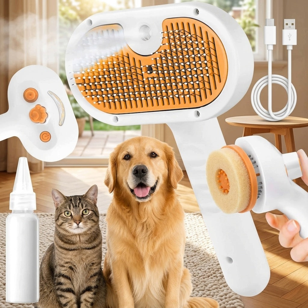 STEAM BRUSH FOR ANIMALS YT-1088 moisturizing mist, self-cleaning