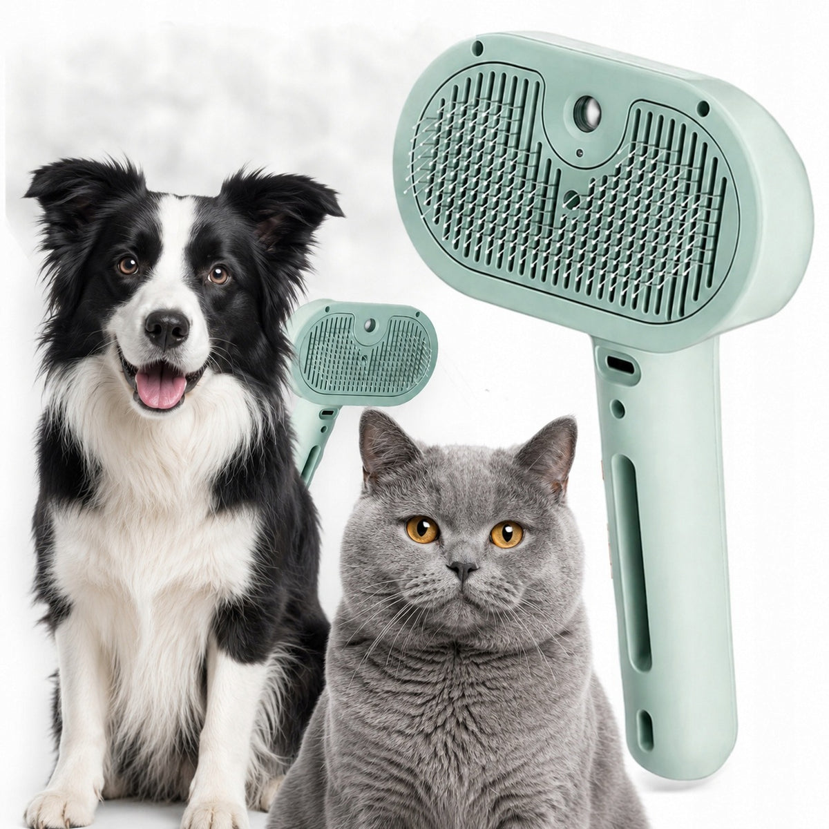 STEAM BRUSH FOR CAT PET DOG HAIR MOISTURIZING SELF-CLEANING