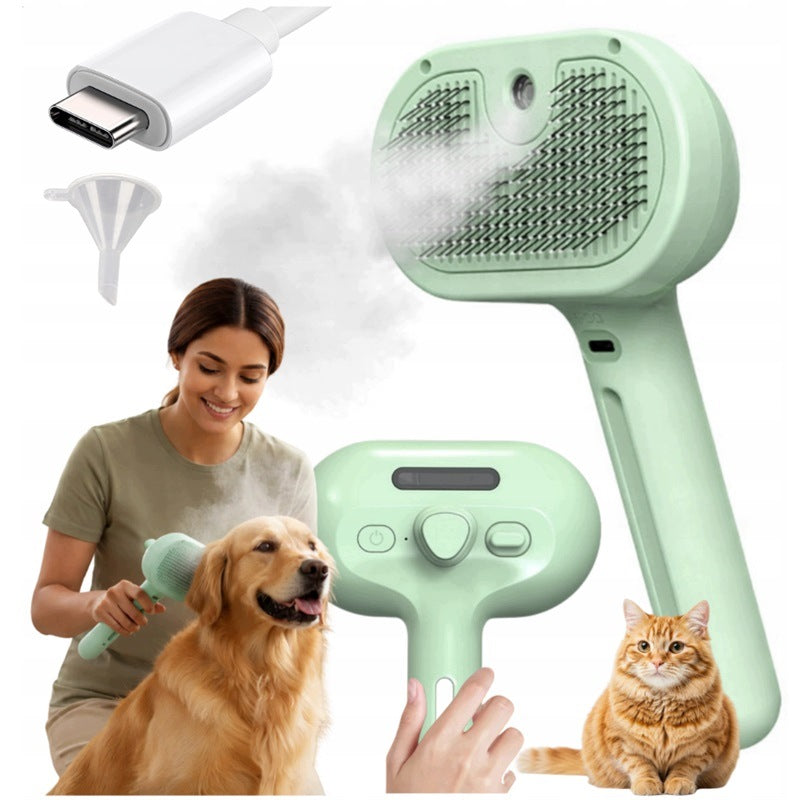 STEAM BRUSH FOR REMOVING LOOSE HAIR COMB WITH SPRAY FUNCTION Brand no brand