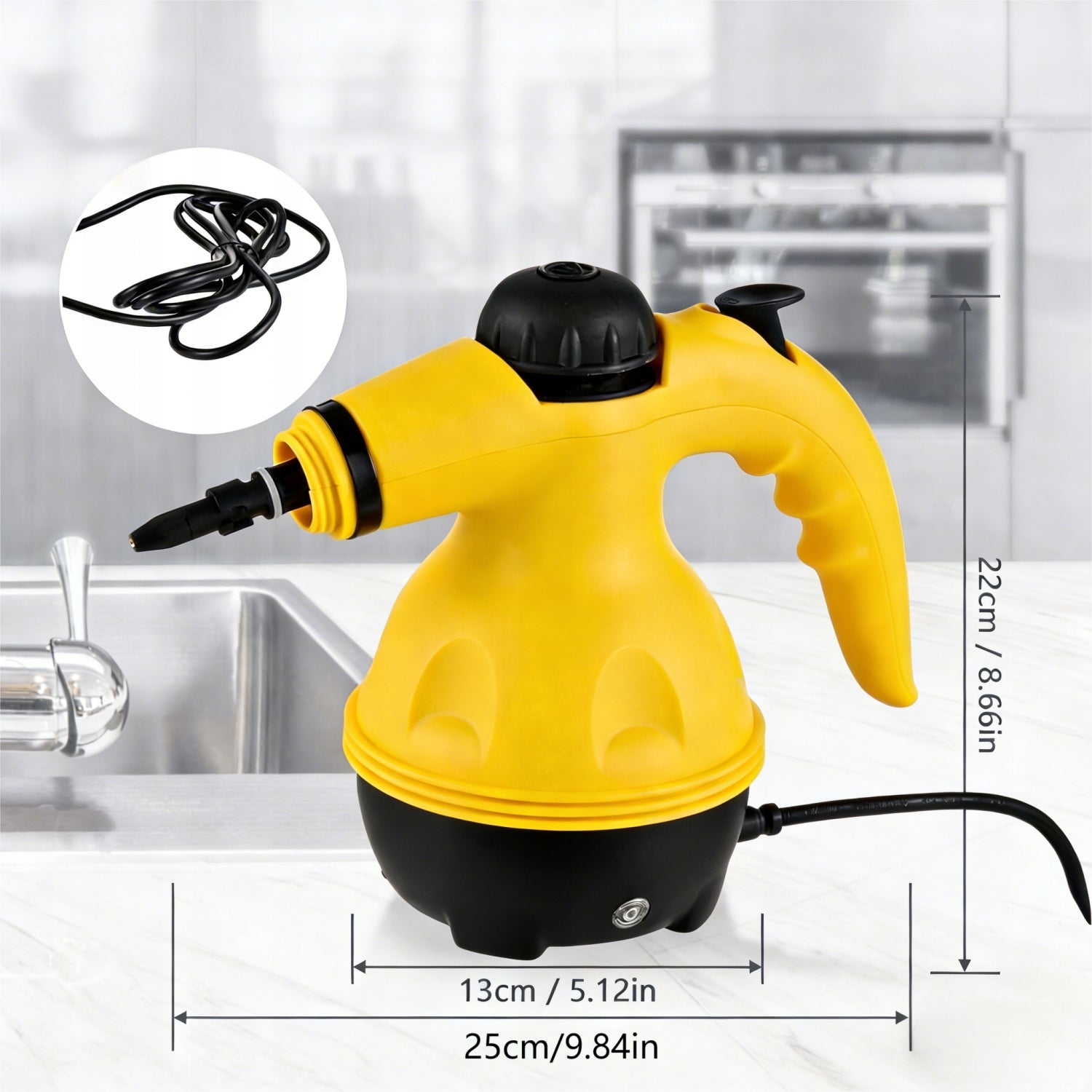 STEAM CLEANER 1000W PRESSURE EVAPORATOR CLEANER 1000W ACCESSORIES STRONG Model 40774