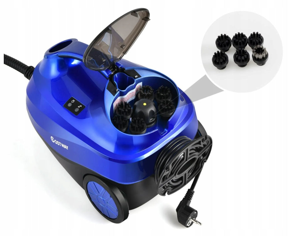 STEAM CLEANER 2000W 4 BAR 19 ACCESSORIES 1,5L STEAM CLEANER Dominant color blue