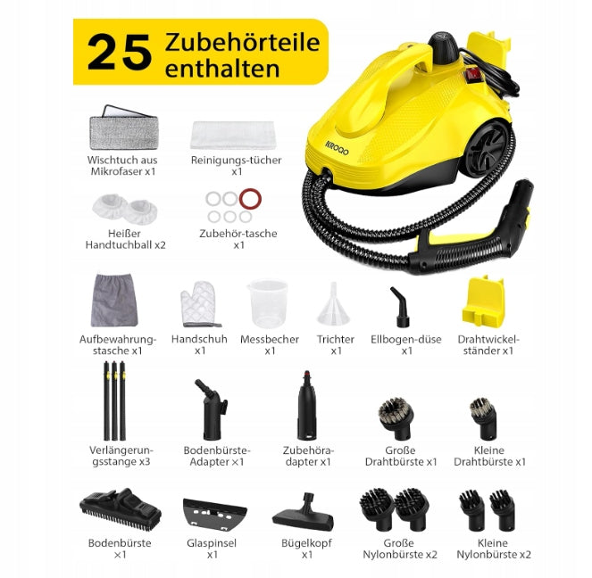 STEAM CLEANER 2000W STEAMER, STEAM MOP XXL 23 AKCESORIA MULTIPURPOSE Model Kroqo