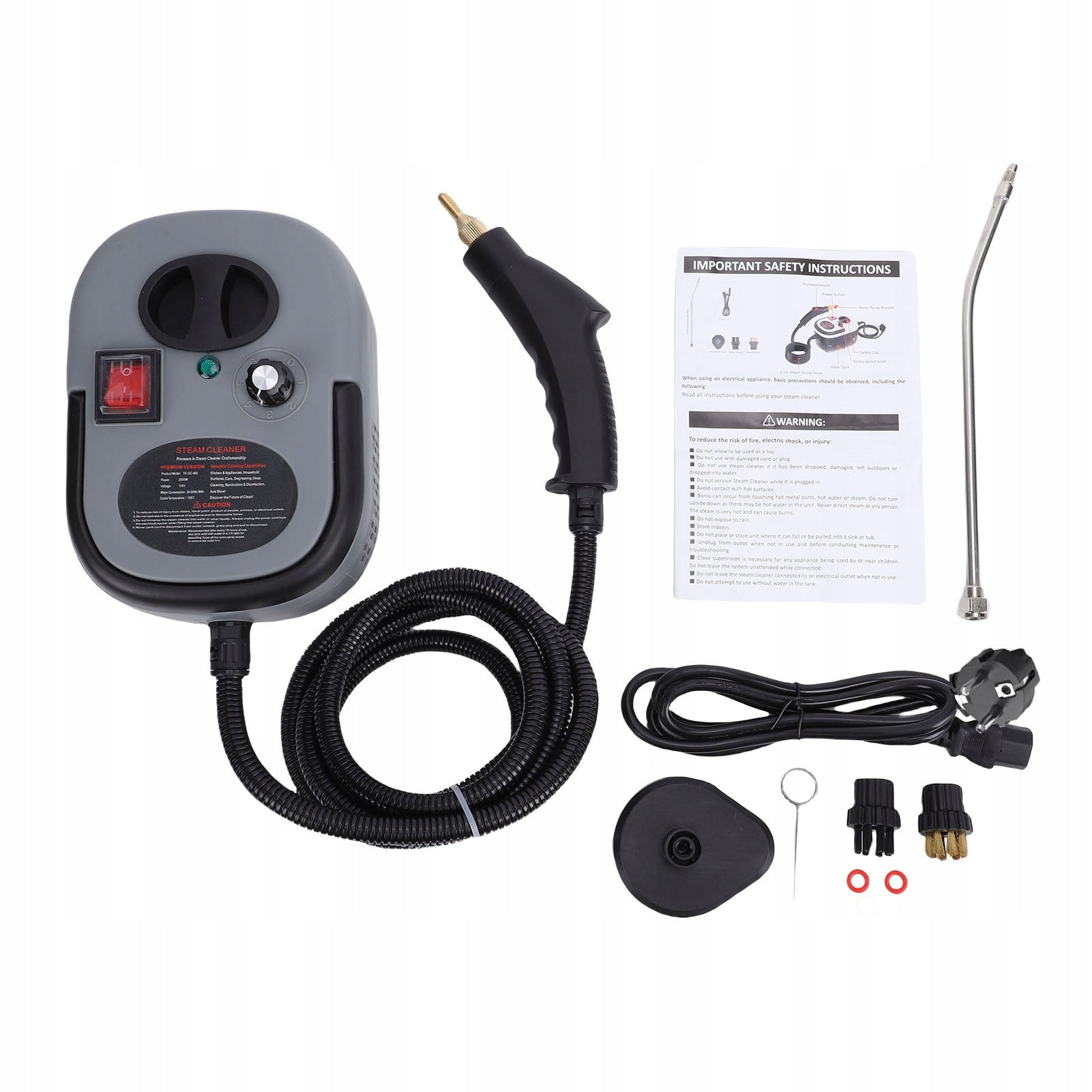 STEAM CLEANER 2500W HAND WASHER STEAM CLEANER SET WITH ECO ACCESSORIES Manufacturer code 3113250171313651B
