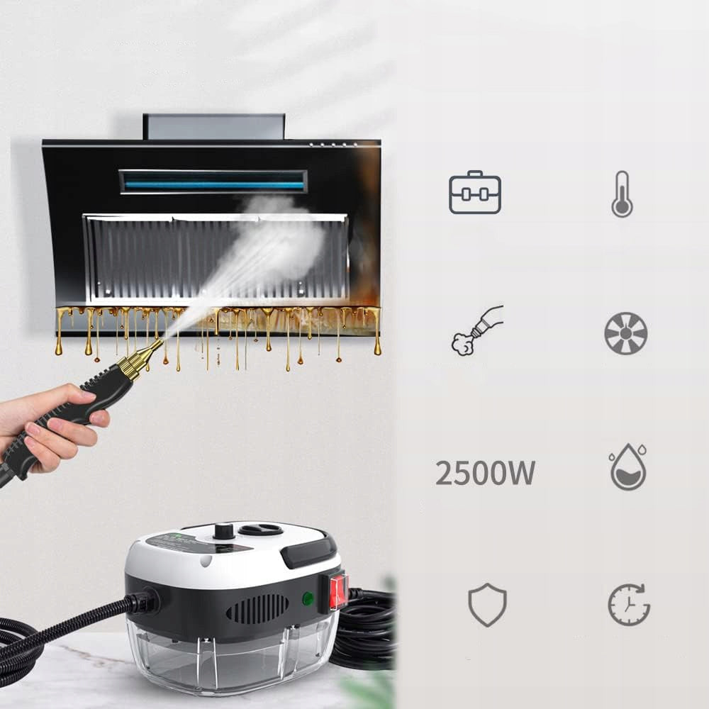 STEAM CLEANER, 2500W, PORTABLE HANDHELD STEAM CLEANER FOR STEAM CLEANING Dominant color white