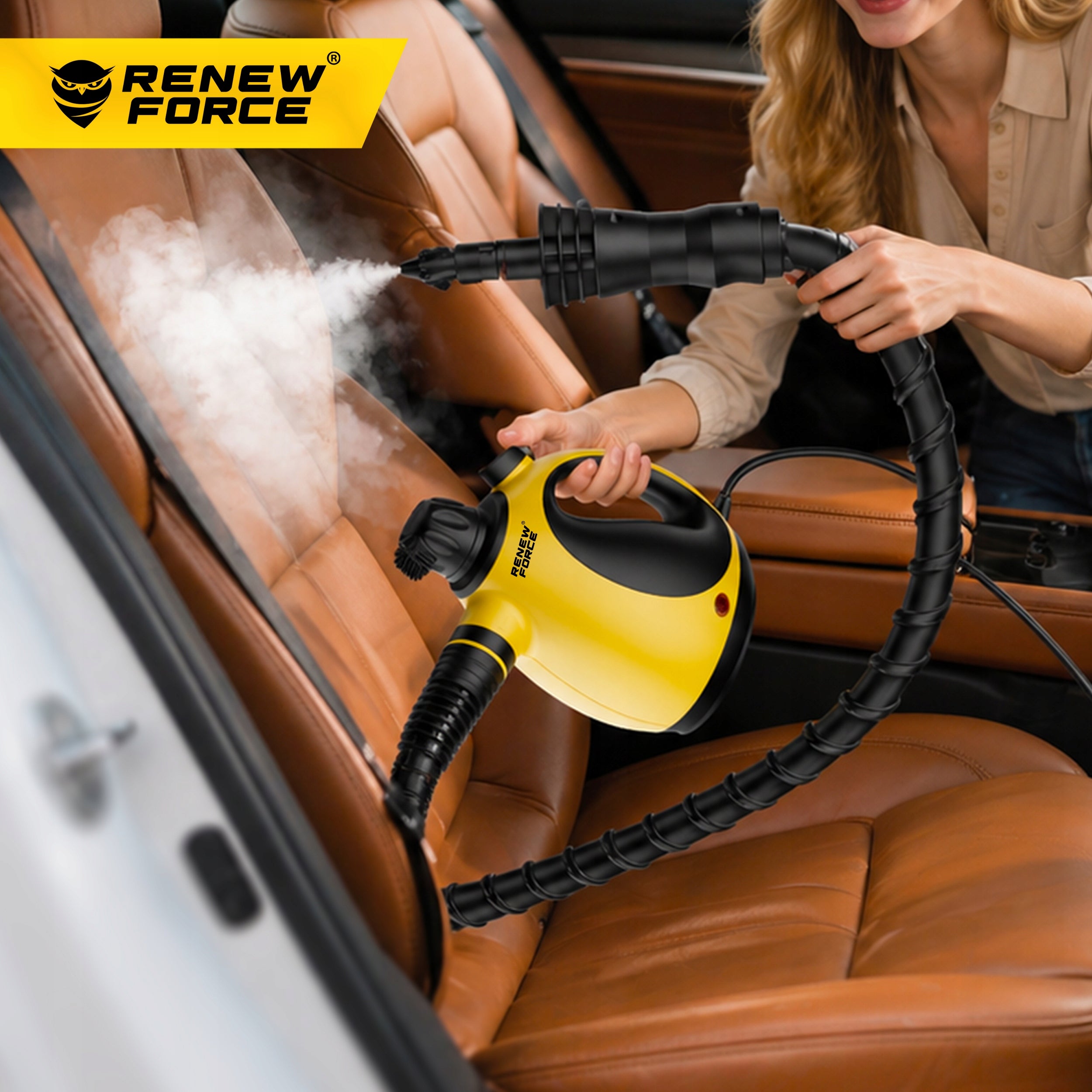 STEAM CLEANER 3 BAR POWER 1000W FOR UPHOLSTERY STAIN GROUT WINDOWS Manufacturer code CIŚNIENIOWA DO PIEKARNIKA PODŁÓG DOMU ZESTAW