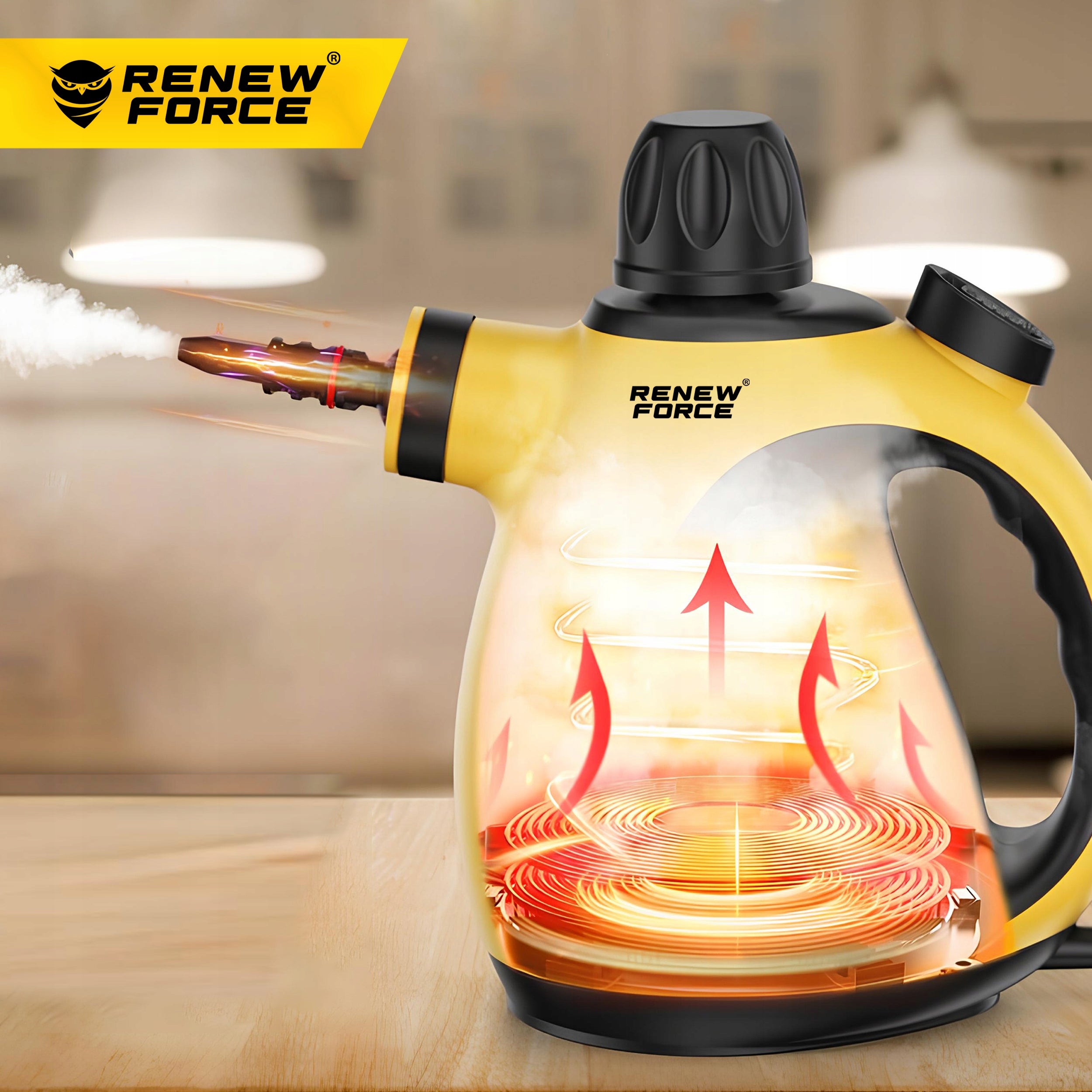 STEAM CLEANER 3 BAR POWER 1000W FOR UPHOLSTERY STAIN GROUT WINDOWS Maximum steam pressure 3 bar