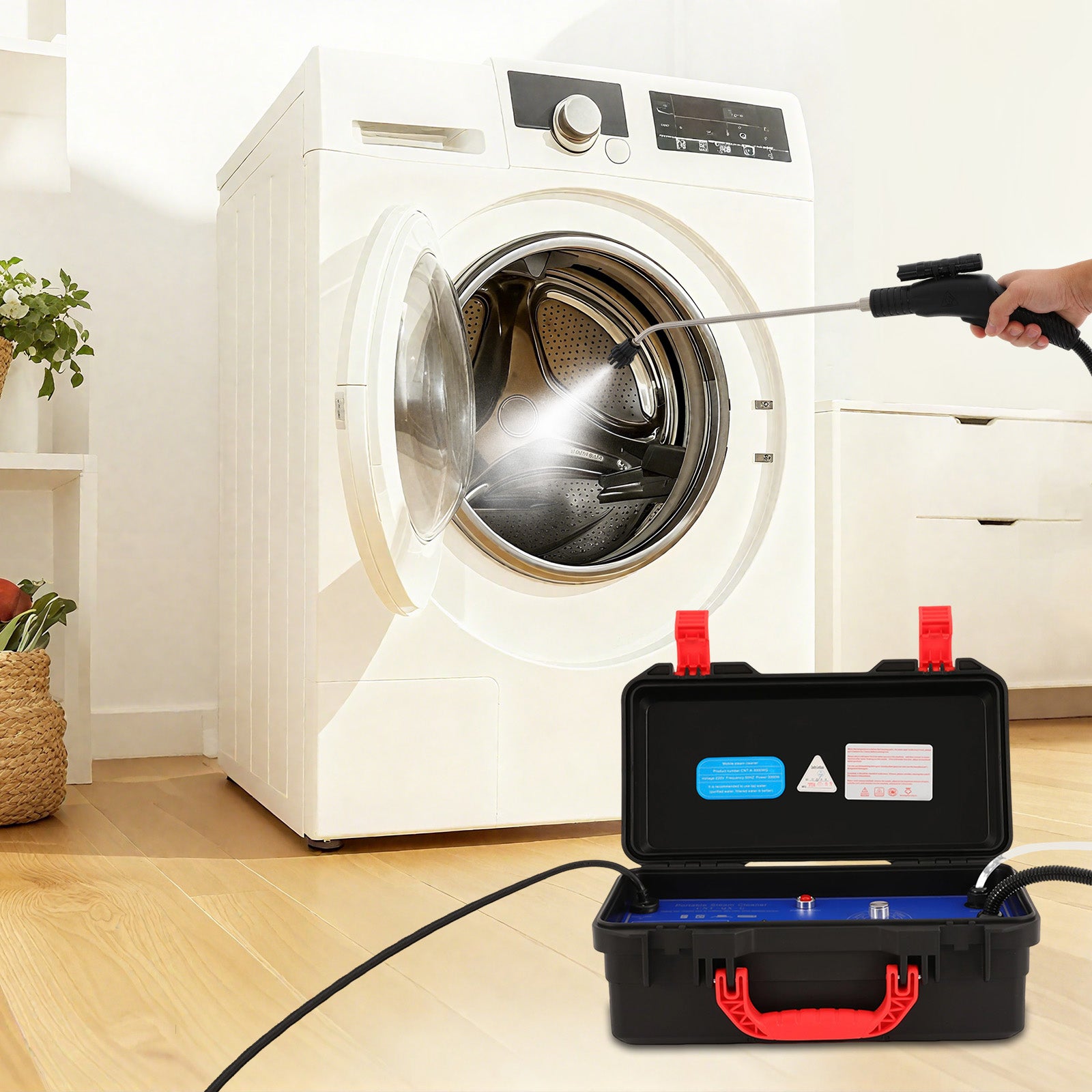 STEAM CLEANER 3000W 600KPA PRESSURE FOR KITCHEN/FURNITURE/FLOOR/CAR Model CNT-QX- A