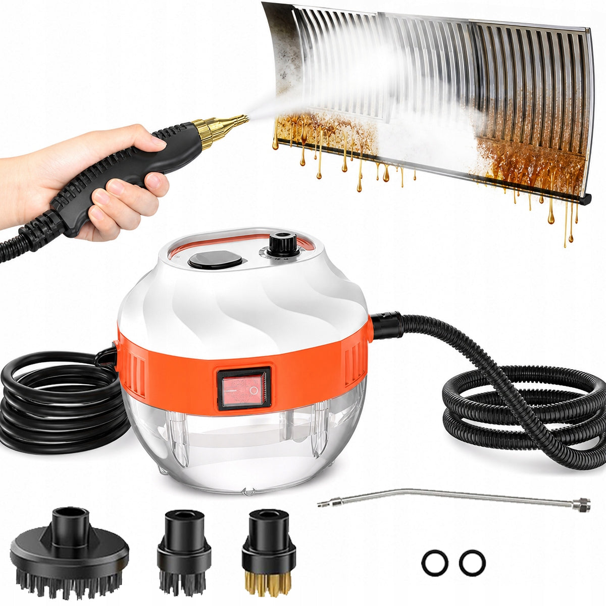 STEAM CLEANER 3800W HAND WASHER STEAM CLEANER KIT WITH ACCESSORIES