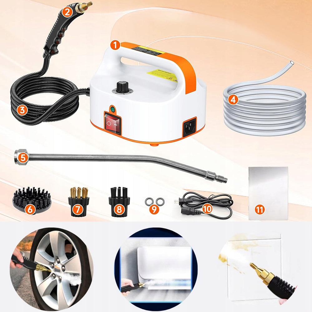 STEAM CLEANER 47 INCH TILE AND FLOOR CLEANING HOSE Power supply rechargeable battery